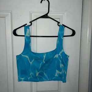 Blue marble crop top